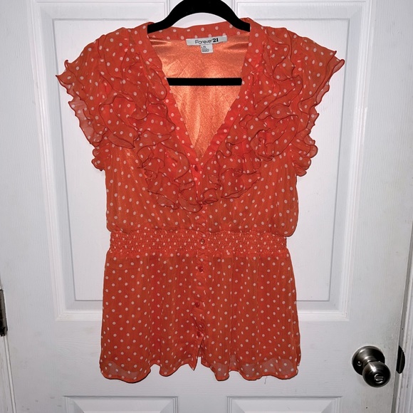 Button up ruffle blouse - Picture 1 of 4